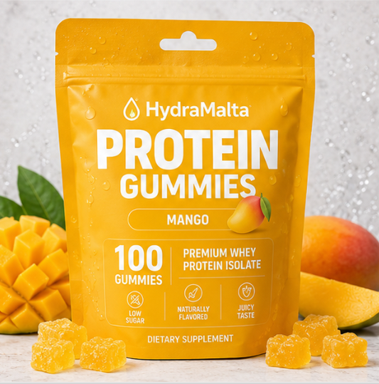 HydraMalta Protein Gummies – Premium Whey Protein Isolate Fruit Gummies